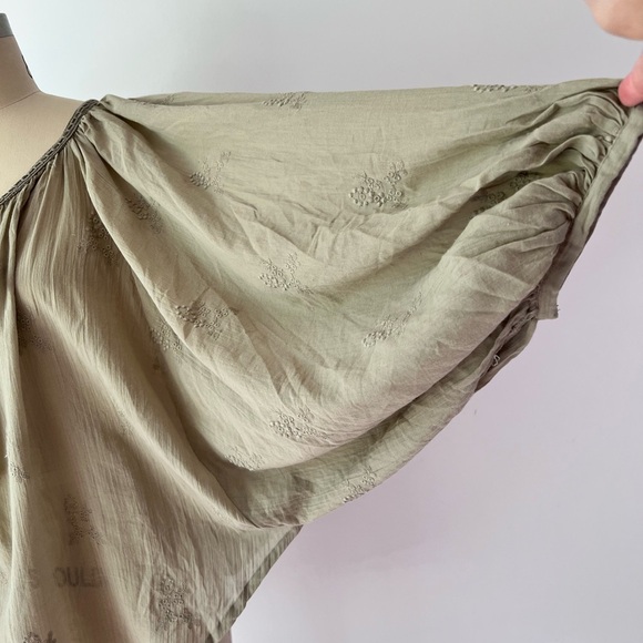 ZLEurope Boho Draped Dolman 100% Cotton Blouse Beach Resort Cruise Shirt - Picture 5 of 10